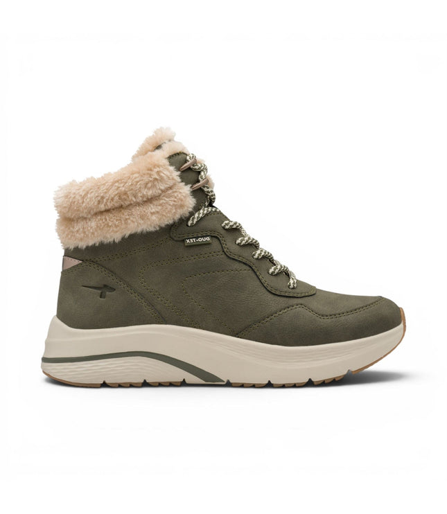 Tamaris Women’s Green Warm Winter Waterproof Lace-up Ankle Boots - 26278-45
