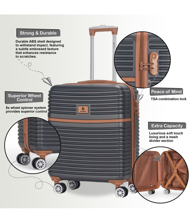 Koga Underseat Hard Shell Suitcase in Grey