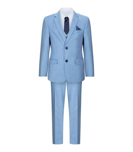 Boys 3 Piece Light Blue Classic Retro Suit