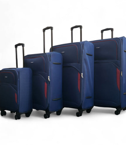 Gosford Set of 4 Soft Shell Suitcase in Navy Blue