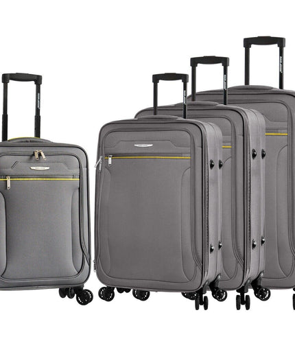 Cinderford Set of 4 Soft Shell Suitcase in Grey