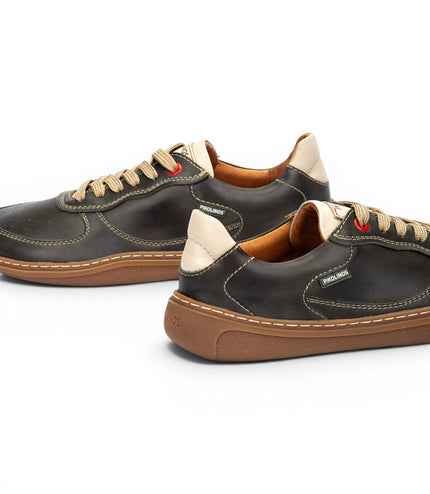 Pikolinos Pine Green Leather Sneakers Trainer Barefoot Shoes - Aranjuez