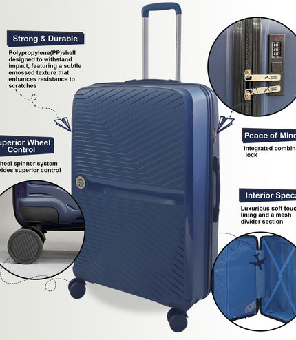 Acton Large Hard Shell Suitcase in Navy