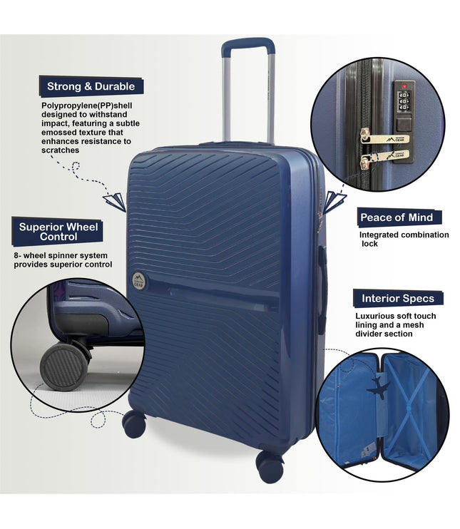 Acton Large Hard Shell Suitcase in Navy
