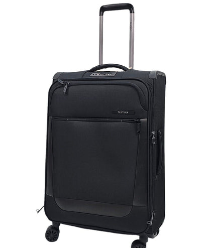 Bourne Medium Soft Shell Suitcase in Black