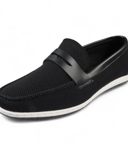 Men's Black Breathable Loafers Lightweight Slip-On