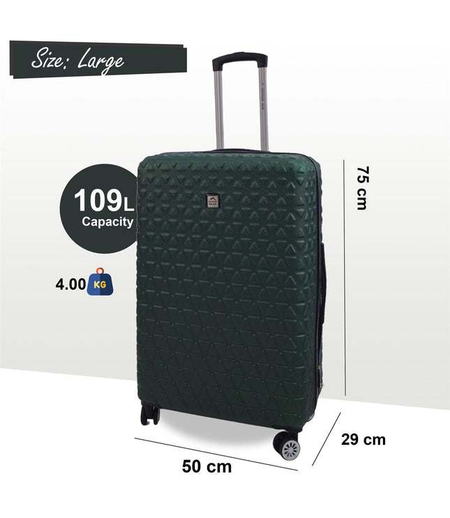 Adlington Large Hard Shell Suitcase in Green