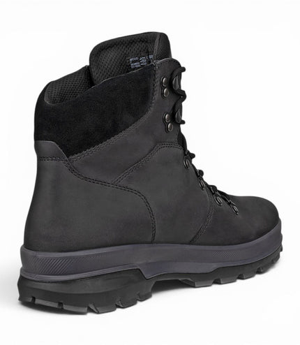 Ecco Men's Black Leather Waterproof Lace-up Hiking Boots - Rugged Track 25
