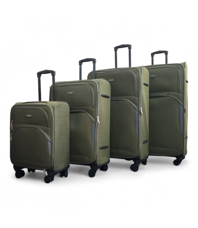 Gosford Set of 4 Soft Shell Suitcase in Green