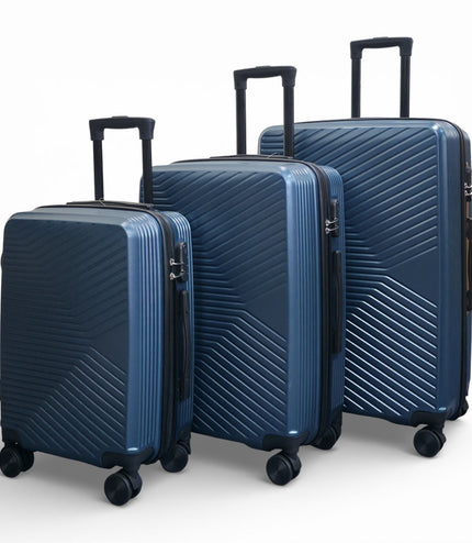Junee Set of 3 Hard Shell Suitcase in Blue