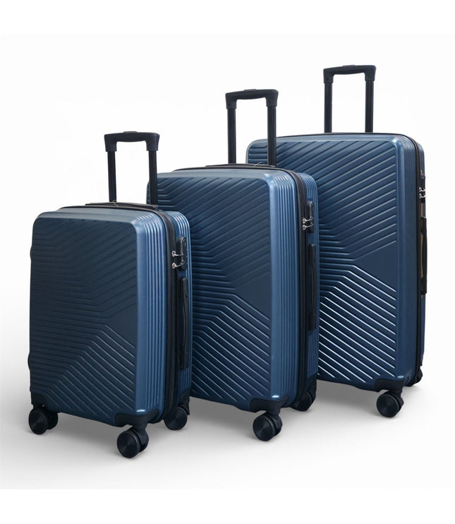 Junee Set of 3 Hard Shell Suitcase in Blue