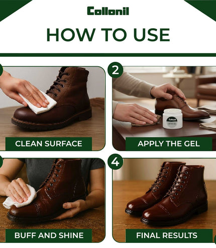 Collonil Leather Gel 60ml Waterproof, Dirt-Repellent & Colour-Reviving Leather Care