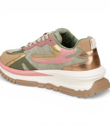 Blowfish Malibu Womens Green Pink Retro Sneaker Trainers - Leo