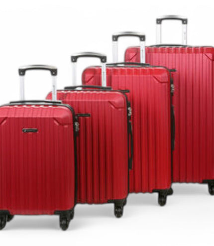 Corowa Set of 4 Hard Shell Suitcase in Red