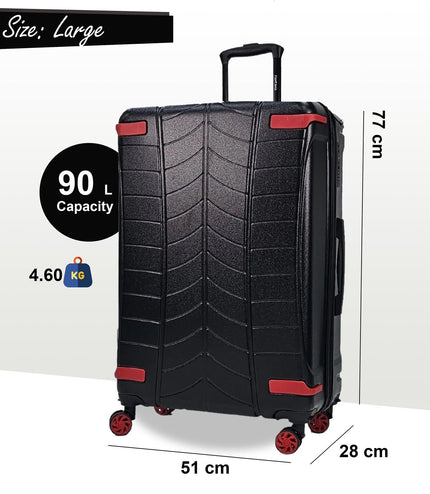 Chilton Large Hard Shell Suitcase in Black