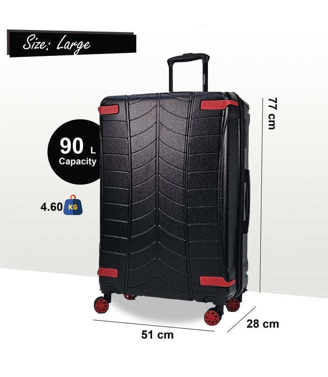 Chilton Large Hard Shell Suitcase in Black