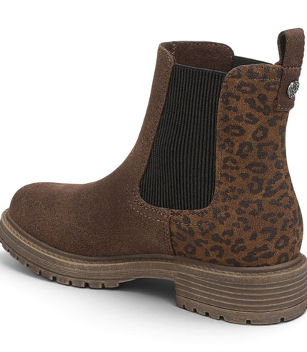 Blowfish Malibu Women's Brown Leopard Faux Suede Chelsea Boots - Alfie