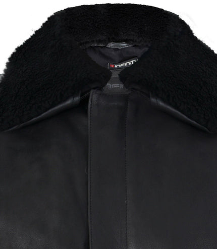 Mens Air Force A2 Cowhide Bomber Jacket-Montreal - Black