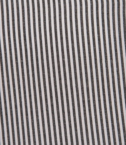 Mens Peaky Blinders Removable Collar Nehru Black Striped Collarless Shirt