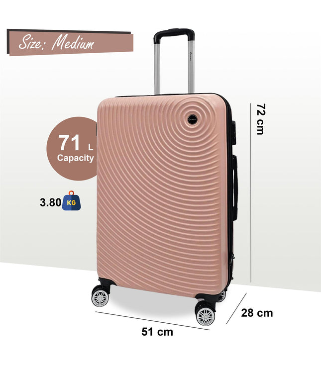 Chorley Medium Hard Shell Suitcase in Rose Gold