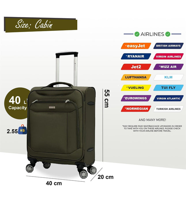 Cockermouth Cabin Soft Shell Suitcase in Khaki