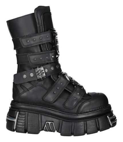 New Rock Goth Platform Leather Boots-M-MET422-S1