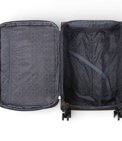 Carrollton Set of 3 Soft Shell Suitcase in Brown