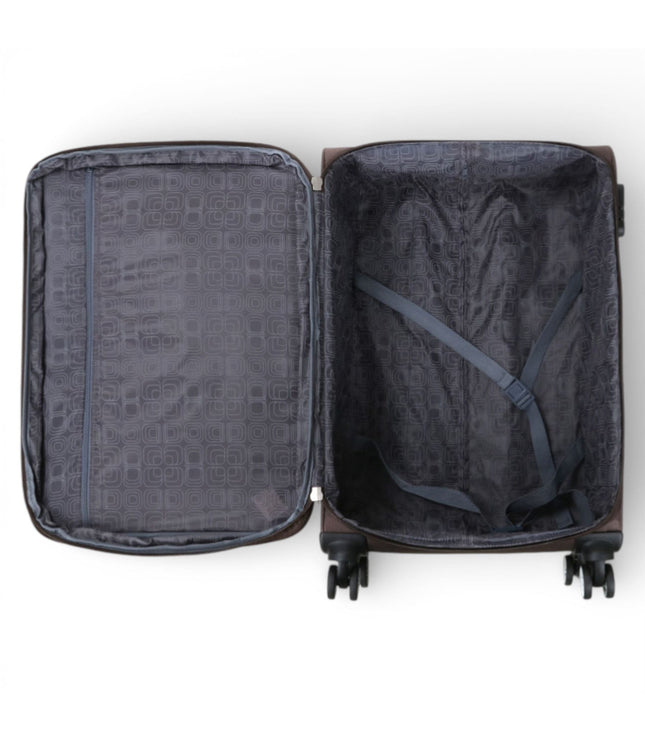 Carrollton Set of 3 Soft Shell Suitcase in Brown