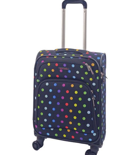 Ashbourne Cabin Soft Shell Suitcase in Dots