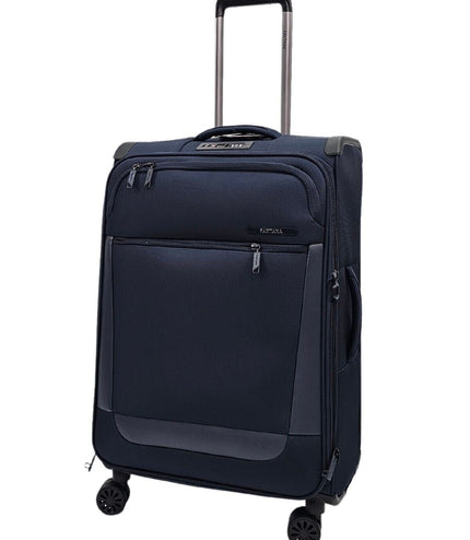 Bourne Medium Soft Shell Suitcase in Navy