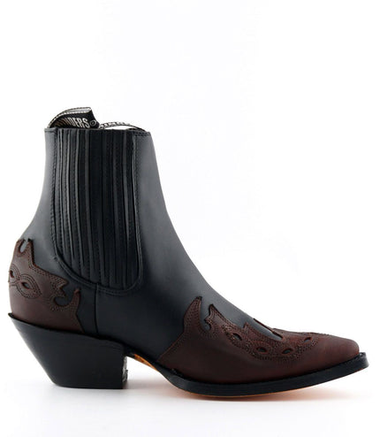 Grinders Unisex Leather Black Western Boots - Arizona Lo