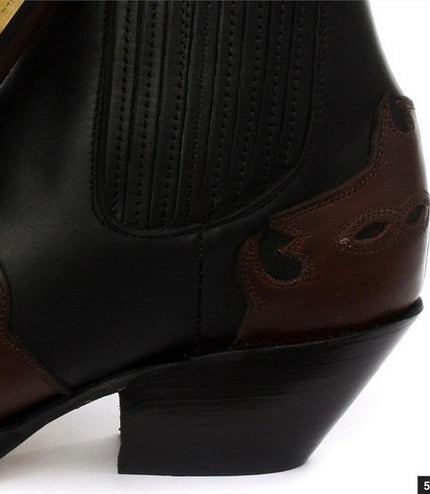 Grinders Unisex Leather Black Western Boots - Arizona Lo