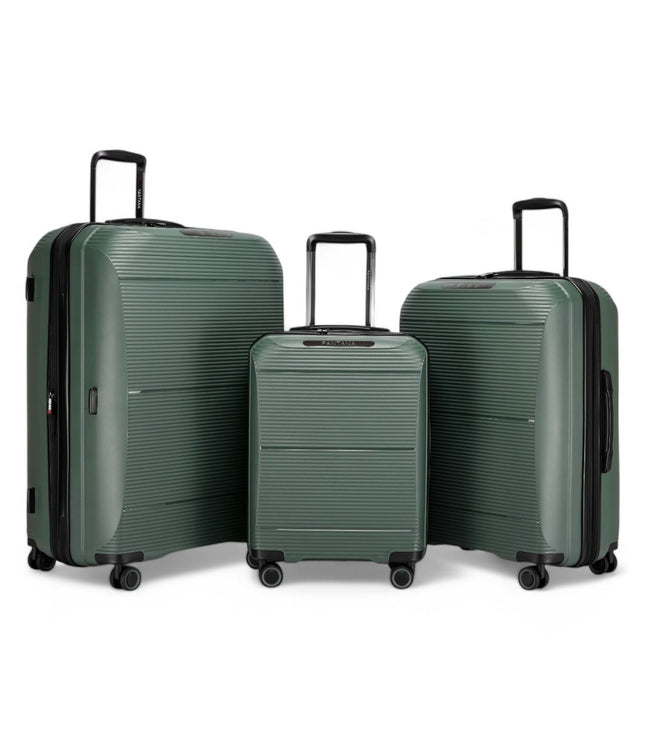 Abiko Set of 3 Hard Shell Suitcase in Olive