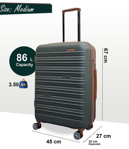 Armidale Medium Hard Shell Suitcase in Green