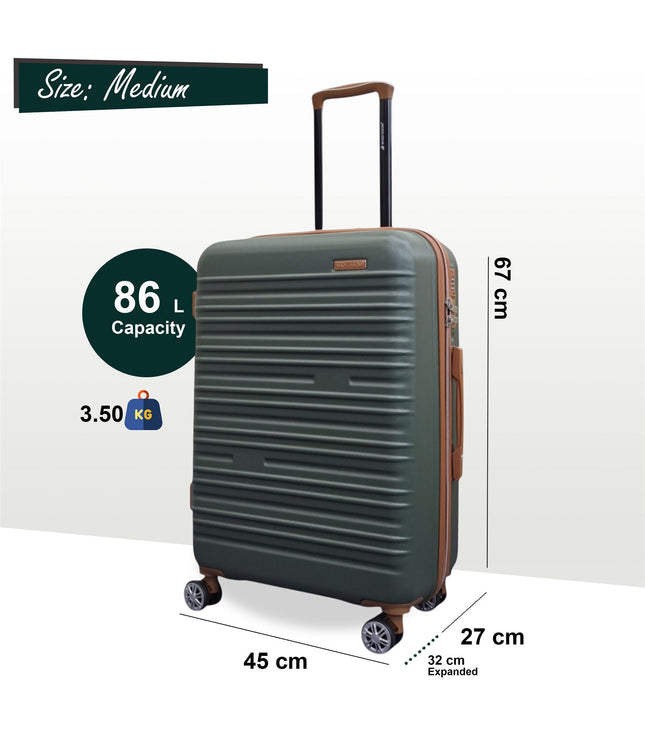 Armidale Medium Hard Shell Suitcase in Green