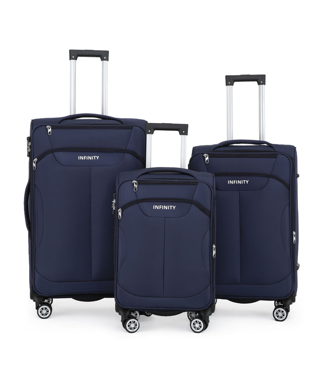 Delta Set of 3 Hard Shell Suitcase in Navy