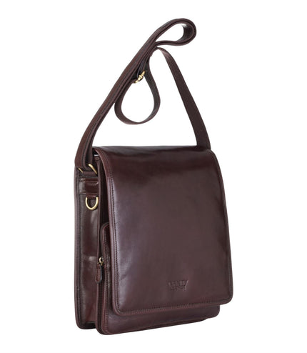 Leather Vintage Brown Messenger Shoulder Crossbody Travel Business Bag - Ranger