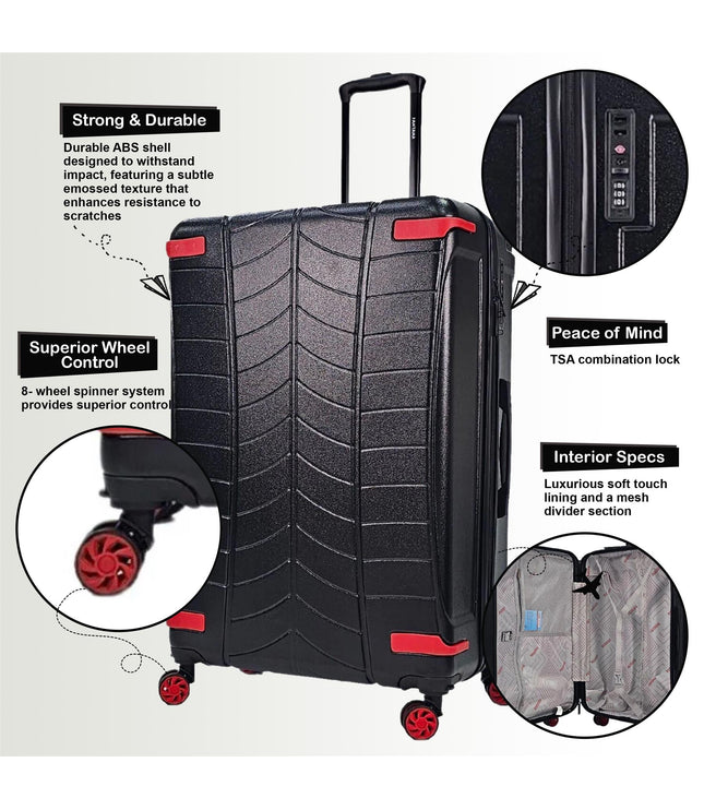 Chilton Set of 5 Hard Shell Suitcase in Black
