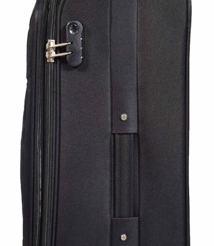 Clevedon Large Soft Shell Suitcase in Black