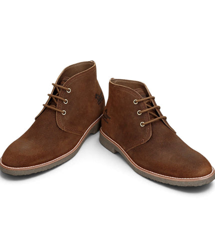 Panama Jack Men's Brown Leather Waterproof Lace-Up Desert Boots - Gael C38