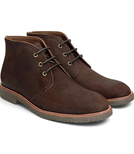 Panama Jack Men's Brown Leather Waterproof Lace-Up Desert Boots - Gael C37