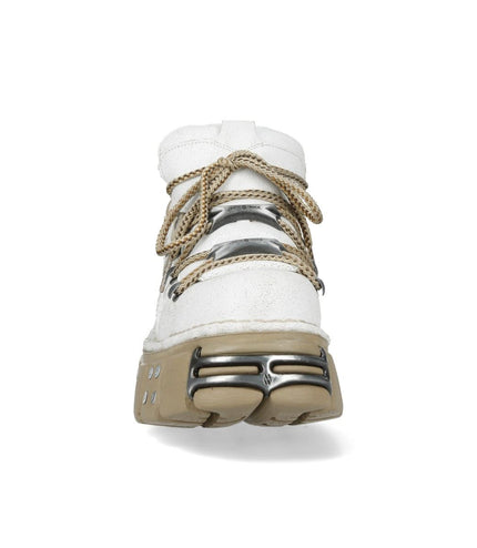 New Rock M-120N-C80 White Gothic Platform Ankle Boots