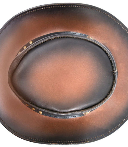 Australian Smoke Western Style Cowboy Outback Real Leather Aussie Bush Hat