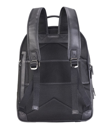 Genuine Leather Black Vintage Rucksack Laptop Bag Travel Backpack - Capri