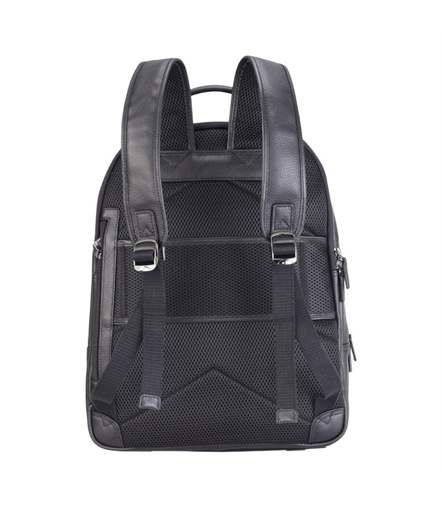 Genuine Leather Black Vintage Rucksack Laptop Bag Travel Backpack - Capri
