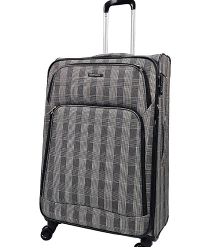 Ashbourne Large Soft Shell Suitcase in Stripe