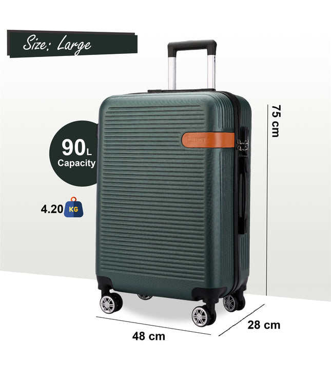 Calgary Large Hard Shell Suitcase in Emerald Green