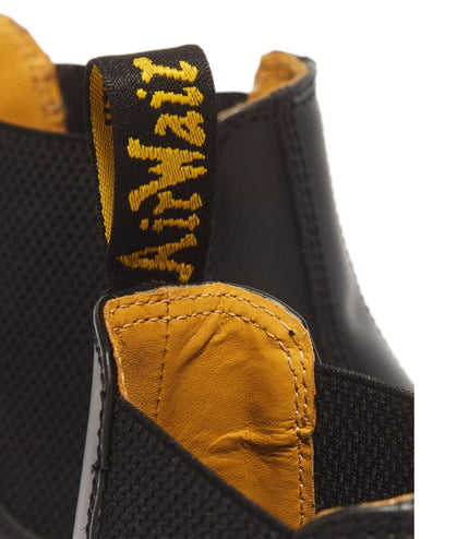 Dr Martens 2976 Yellow Stitch Black Leather Chelsea Boots - 22227001
