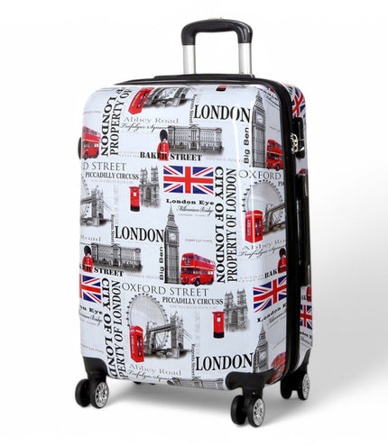 Cooma Medium Hard Shell Suitcase London in Black Flower