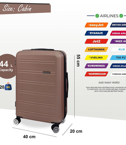 Alford Cabin Hard Shell Suitcase in Rose Gold